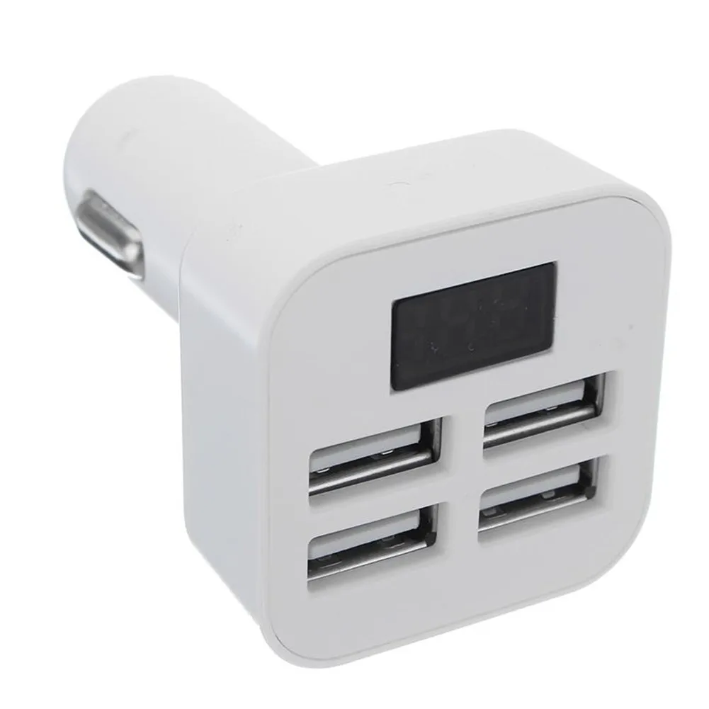 Светодиодный Экран 4-Порты и разъёмы USB 3.1A автомобиля Зарядное устройство адаптер светодиодный Дисплей Быстрая зарядка для iPhone/samsung автомобиля Зарядное устройство адаптер для зарядки