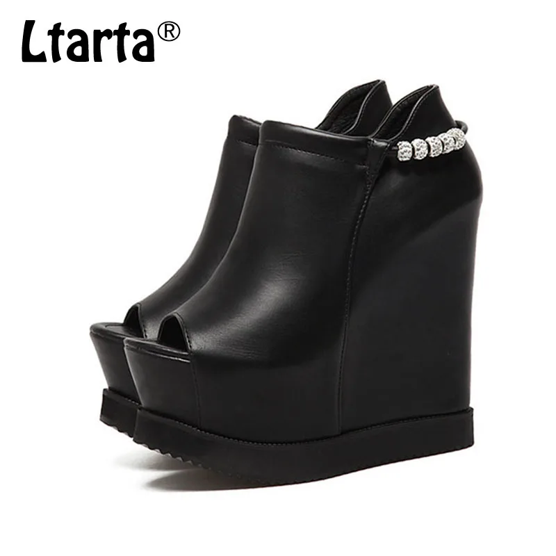 

LTARTA 2019 New Women Fashion ultra-thick Bottom Fish Toe Wedge With Shoes Ultra High Heels Nightclub 15 Cm HZB-889-11