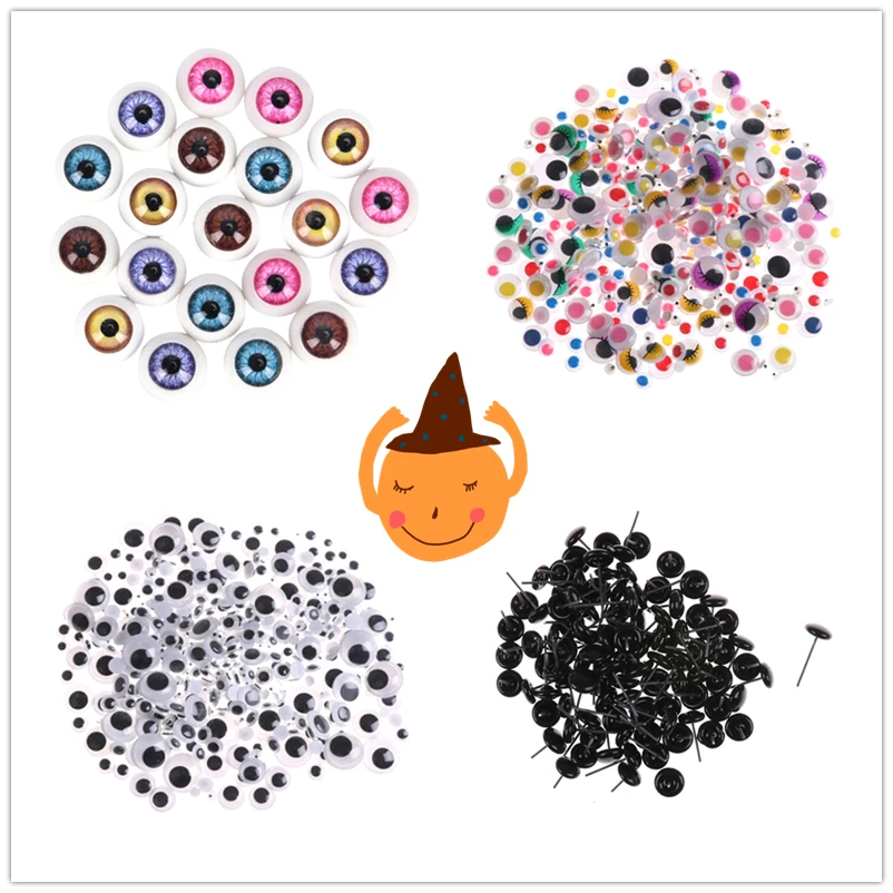 

10/100/300pcs 3-12mm Safety Plastic Crafts Safety Eyes for Teddy bear Soft Toy Animal Doll Amigurumi DIY Accessories