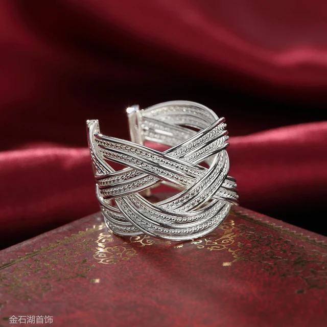 silver fashion female big new ring open women cute lady hot sale wedding party j silver fashion female big new ring open women cute lady hot sale wedding party j