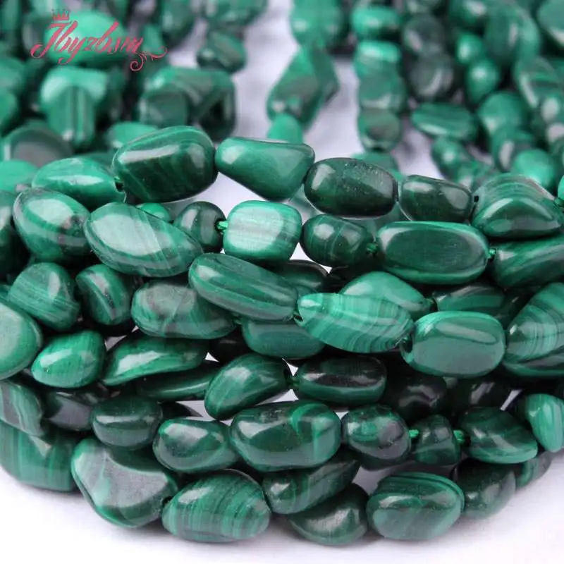 

4-7mm Natural Freeform Gravel Green Malachite Spacer Beads 15"for Needlework DIY Accessories Necklace Bracelet Jewelry Making