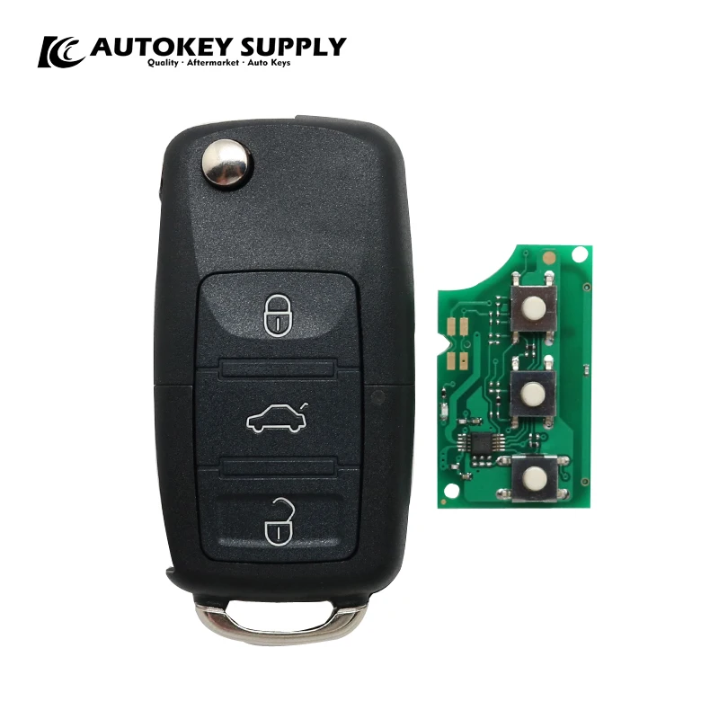 Компания autokey Supply прямые продажи с фабрики. Автомобильный Стайлинг для VW 3 кнопки дистанционного флип ключ DP-20 433 МГц полный ключ автомобиля AKBPCP089