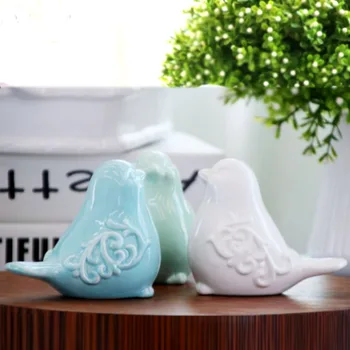 

American Style Ceramic Ornaments Animal Little Bird Sample House Decoration Crafts Home Furnishing L3361