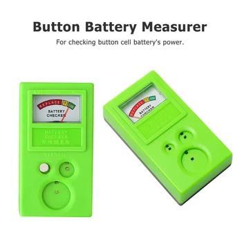 

1pc LR44 CR2032 CR2025 Watch Battery Checker Light Weight Cell Coin Battery Power Tester For 3/1.55V Button Battery