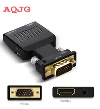 VGA Macho para HDMI Fêmea cabo Conversor 1080 P VGA Adaptador de Vídeo HDMI Buchse auf VGA toHDMI Adaptador Buchse