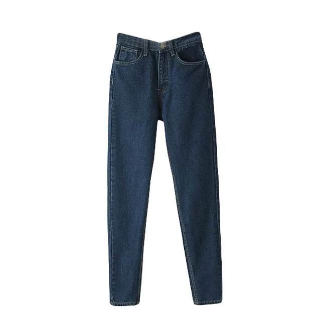 Джинсы для мам с высокой талией, винтажные повседневные хлопковые джинсовые штаны большого размера, джинсы для женщин в стиле бойфренд, Модные свободные женские прямые брюки