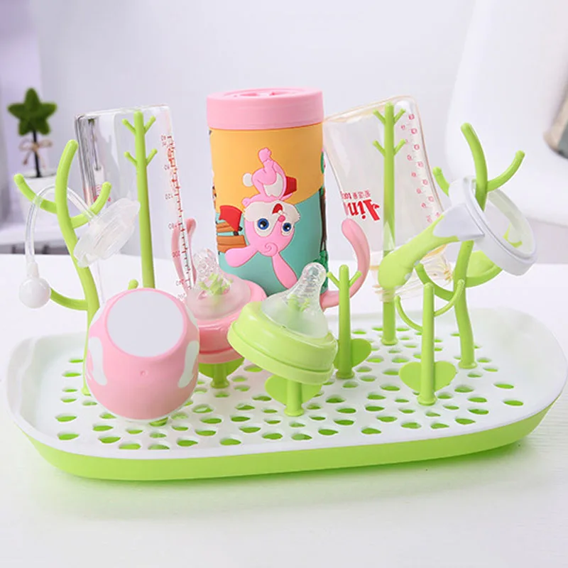 Organizer Baby Bottle Drying Rack Tree Shape Cleaning Dryer Drainer Detachable Useful Infant Milk Cup Nipple Pacifier Holder