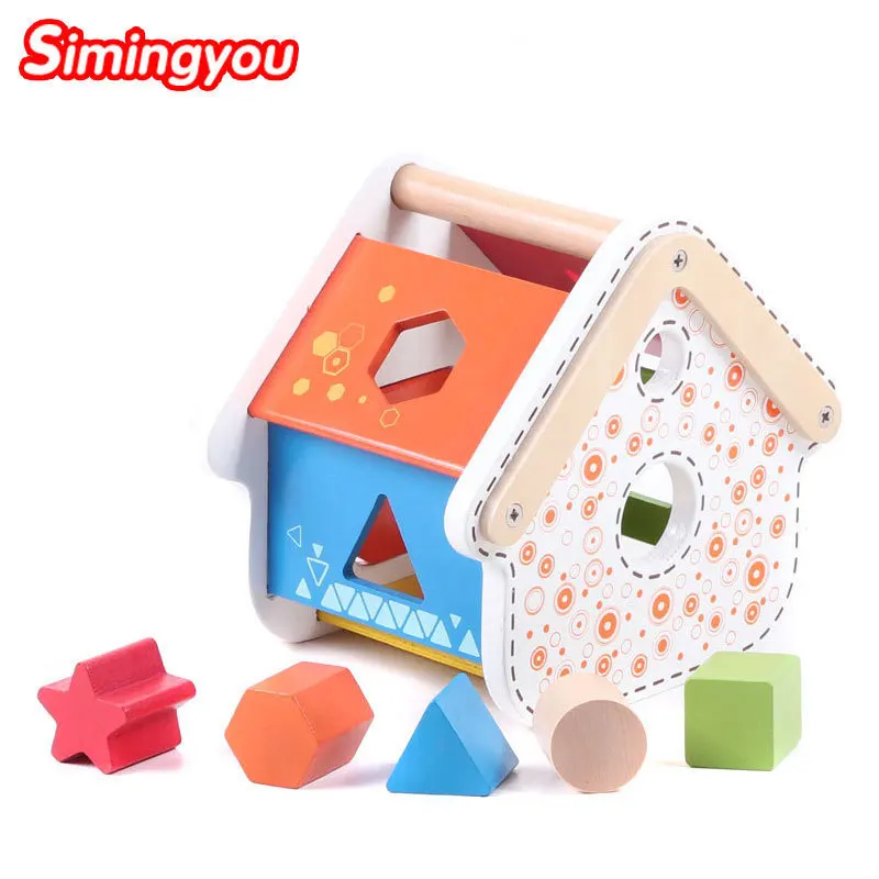 

Simingyou 3d Puzzle Wood Toys Chalet Geometric Cage Shape Pairing Montessori Educational B40-33 Drop Shipping