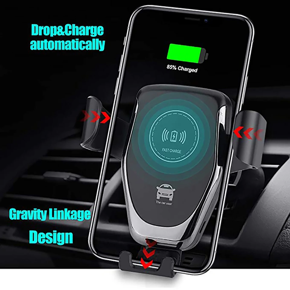 10W Qi Wireless Car Charger Air Vent Mobile Phone Charger For iPhone 8 8 Plus X For Samsung Galaxy S8 S9 Note 9 Huawei Mate 20 Pro 20 RS (9)