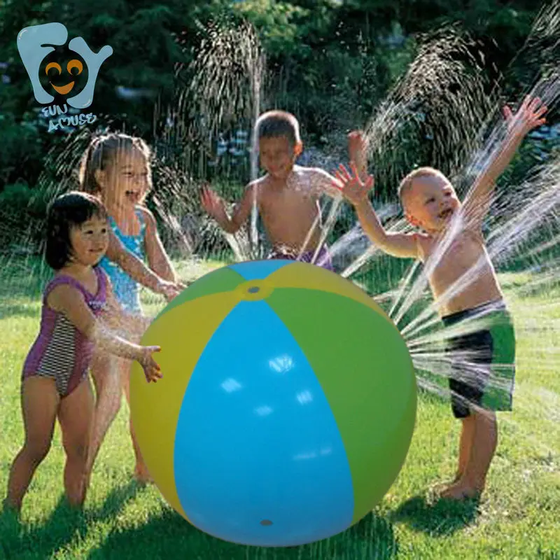 Inflatable Water Spray Ball Inflatable Beach Ball Sprinkler Yard Home Water Toy for Child Beach Fun Boia De Piscinas inflatables child inflatable toy funny pvc globe beach ball kindergarten patted the early educational childhood toys hot sale