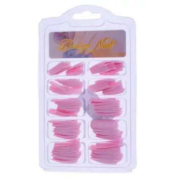 

100Pcs DIY Acrylic Gel French Nail Art Colored French Tips False Nail Tips Nails Accessories Nail Art