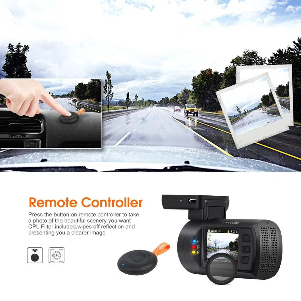 ZEROGOGO Mini 0906 Автомобильный видеорегистратор с двумя объективами камера GPS