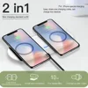 Беспроводное зарядное устройство 20 Вт для iPhone 11, XS, XR, X, 8, AirPods Pro, 10 Вт, Двойная док-станция для быстрой зарядки Samsung S10, S20 ► Фото 3/6