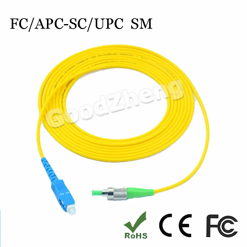 DealMux 5M 9/125 Jumper Cable Simplex Monomodo SC-SC de fibra óptica Patch Cord 