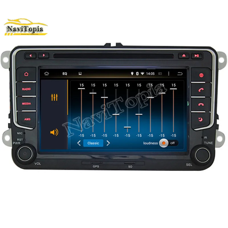 Excellent NAVITOPIA 4G RAM 32G ROM Octa Core Android 9.0 Car DVD GPS for VW Cross Golf for Golf Blue Motion/Sportline/Bora/Amarok 5