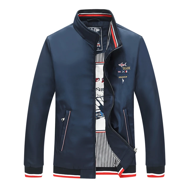 

Top quality shark Jacket Casual Hot sale Brand Clothing Outerwear Men Spring Autumn Slim Fit Mens Jackets M-4XL shark