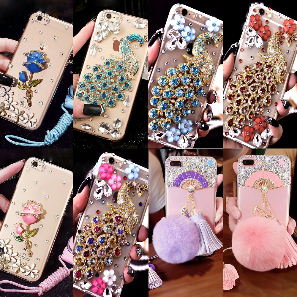 3D Handmade Soft Diamond Unique mobile Phone Cases For Samsung galaxy