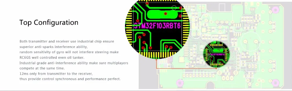 Радиолинк RC6GS 2,4G 6CH Автомобильный контроллер передатчик R6FG гироскоп внутри приемника для RC автомобиля лодки