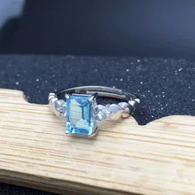Moda 925 joyas de plata de 4mm * 6mm anillo de topacio naturales para la mujer chapado en oro sólido anillo de plata 925 promoción joyería de plata mejor