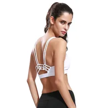 Besgo для женщин сексуальный Собранный спортивный пуш-ап бюстгальтер Быстросохнущий ударопрочный обрезанный топ Удобные, однотонного цвета Тренажерный Зал Фитнес рубашка