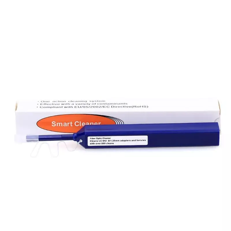 Один клик оптоволоконный очиститель ручка Оптическое волокно связь чистящие средства для 1,25 мм разъем LC