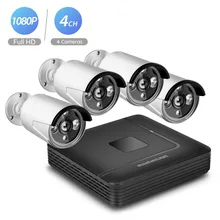Besder 1080P POE Комплект видеонаблюдения 4CH NVR cctv камера системы 4 шт. 2,0 МП 1920*1080 Всепогодная CCTV ip-камера безопасности