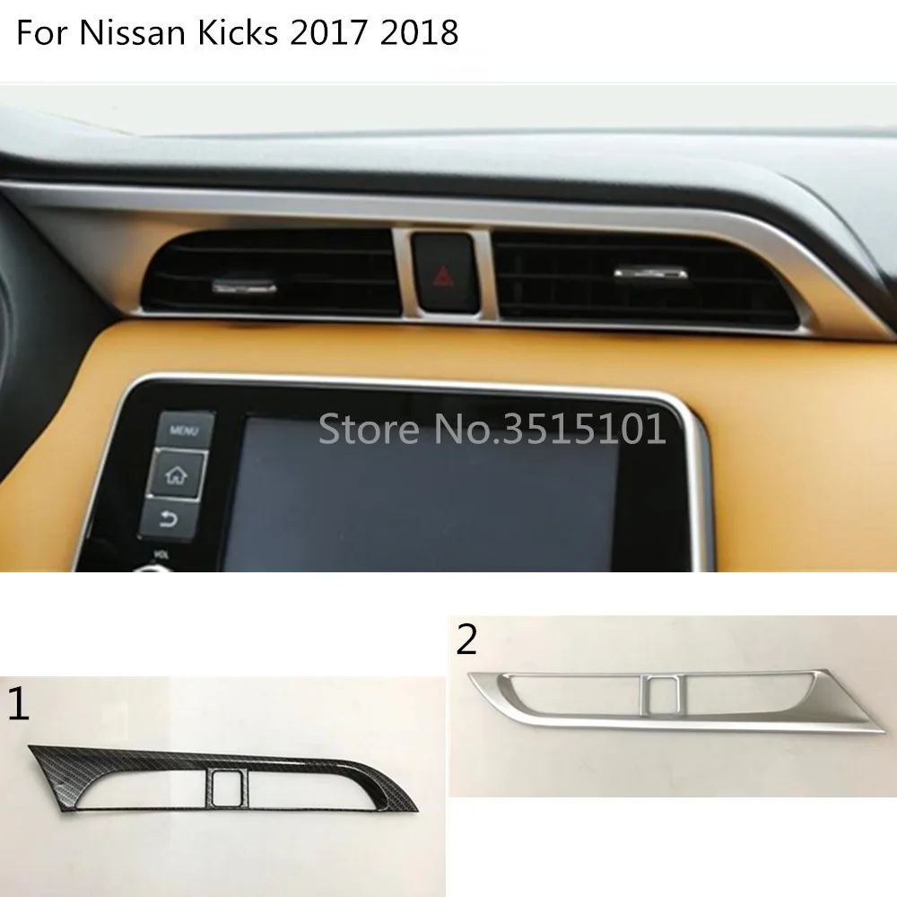 

High Quality Car Styling Garnish Inner Trim Middle Air Conditioning Switch Outlet Vent 1pcs For Nissan Kicks 2017 2018 2019