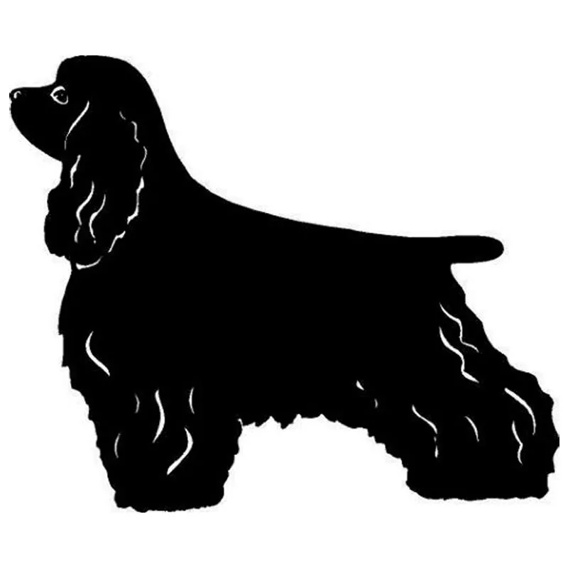 

14.5*12.1CM Cocker Spaniel Dog Car Stickers Creative Vinyl Decal Car Styling Accessories Black/Silver S1-0598