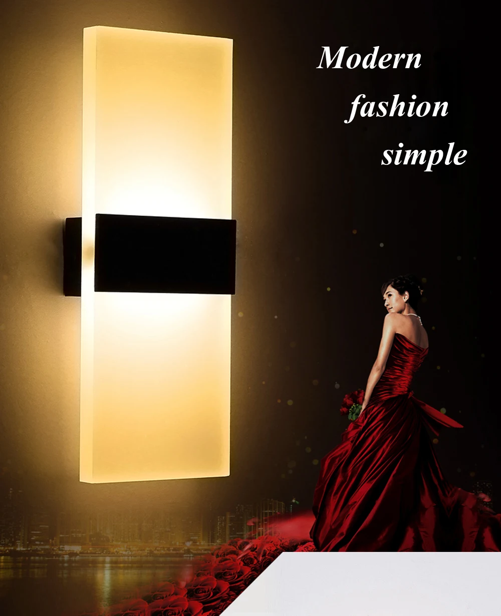 GO OCEAN Wall Lamps 3W 6W White Acryl Aluminum LED Wall Lights For Living Room Bed Room Foyer Indoor Modern Lamp Lighting (1)