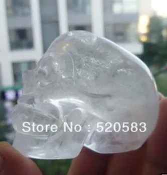 

YM 315 Natural Quartz Rock Crystal Carved Crystal Skull/Head Healing CrystAL