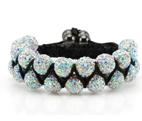 

Free Shipping!10mm handmade New Style Disco Ball Beads men BNMI bracelet . fasion jewelry