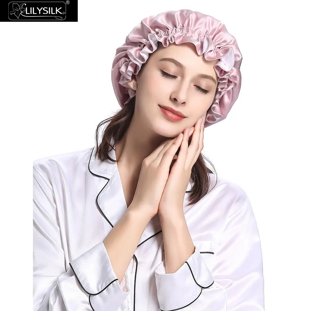 Lilysilk Double Silk Night Sleep Cap Luxury Women Hat Accessories Lady