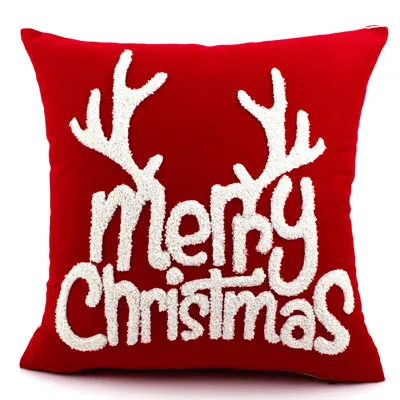 GGGGGO домой Рождественская подушка крышка вышитые декоративная наволочка для подушки, декоративная подушка, чехол для дивана дома размером 45*45 см - Цвет: 13A-07