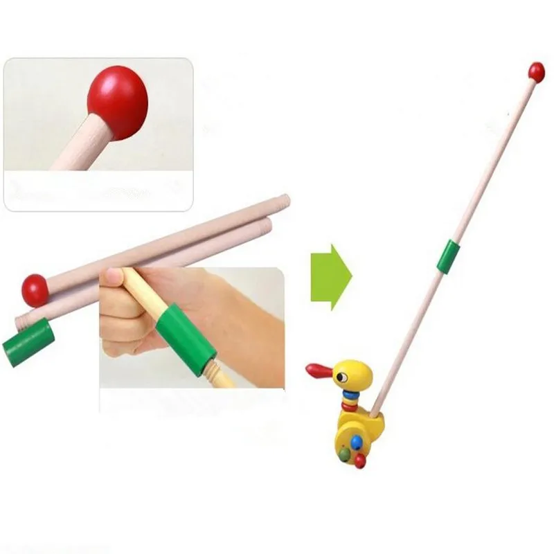 Wooden Wonders Push-n-Pull Waddling Duckling Push Along Toy For Babies Toddlers  (12)