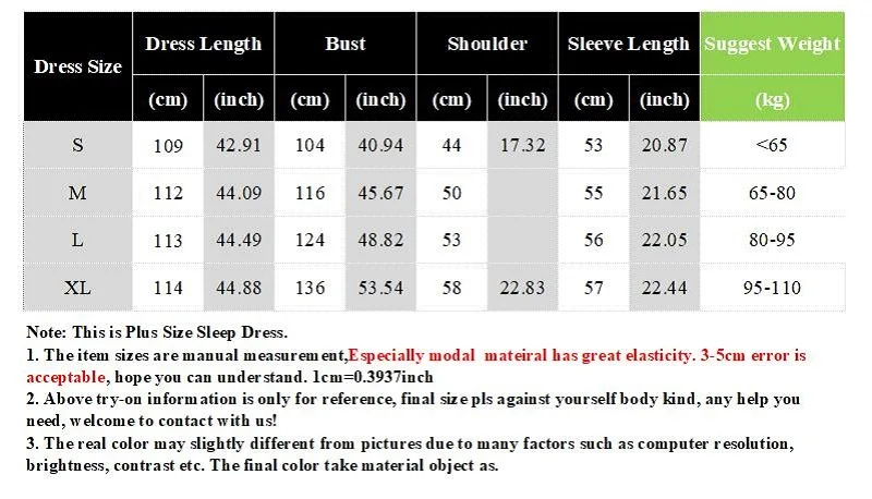 Summer Nightshirt Thin Soft Modal Nightgowns Long Sleeve Sleepshirts Solid Big Size Sleepwear Women Night Dress