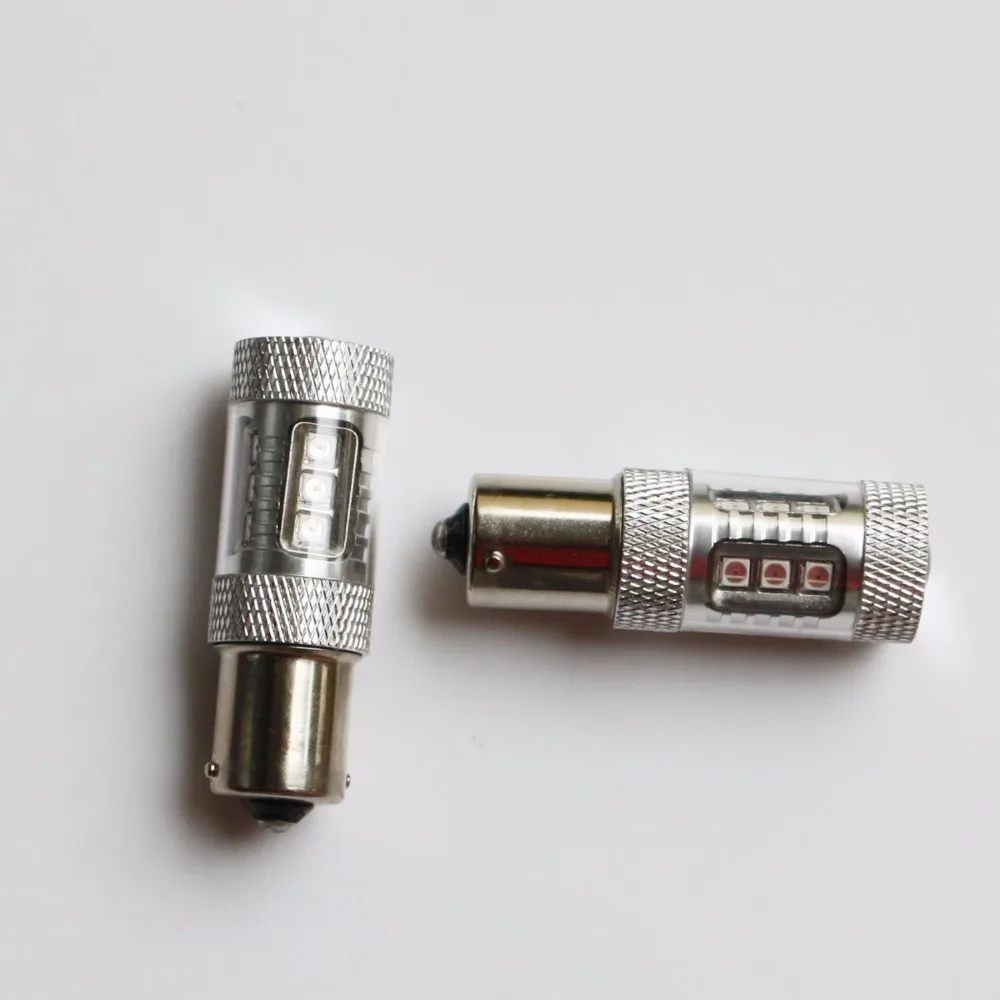 2x P21W 80 W Rojo Alta Potencia chip de Samsung LED 1156 382 Ba15s luces de freno deja cola rojo