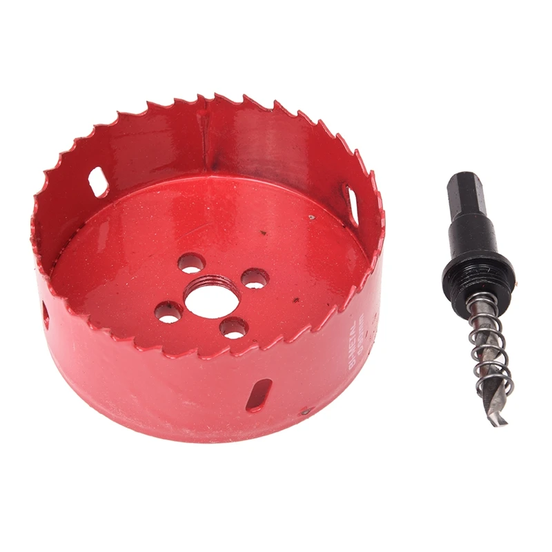 

6mm Twist Drilling Bit Wood Iron Cutting 90mm Diameter Bimetal Hole Saw Cutter Tool