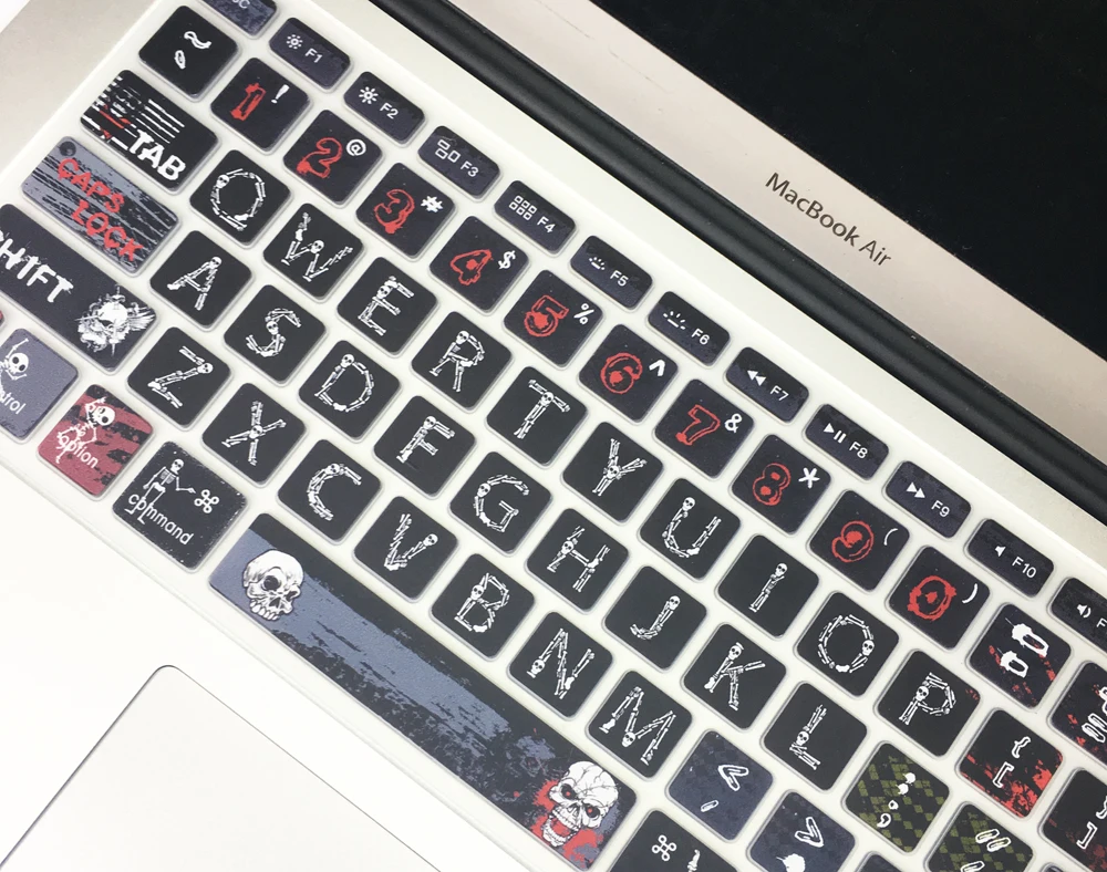Силиконовый чехол с принтом Клавиатура Защитный для ноутбука Macbook Air 13 (A1369/A1466) Pro 15
