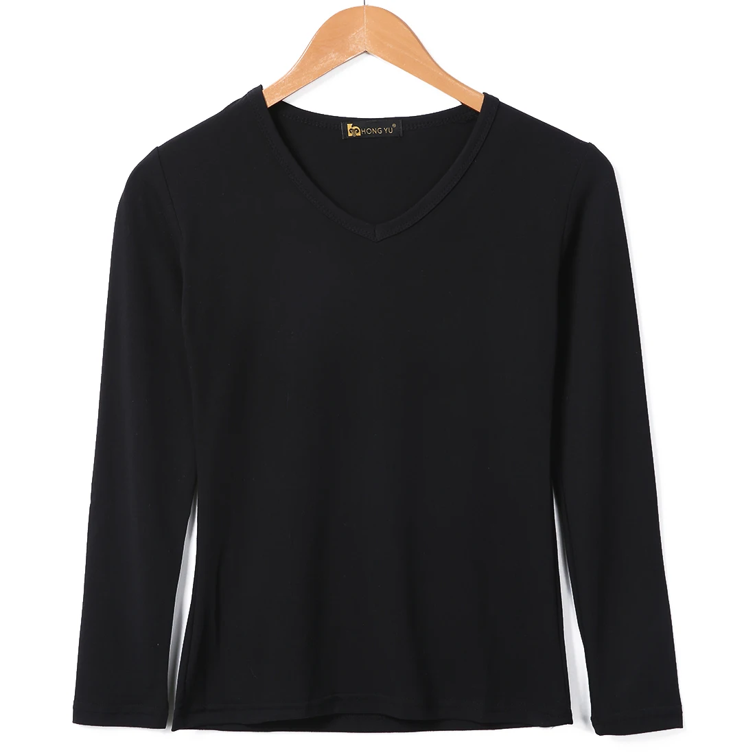 Женская свободная футболка с длинным рукавом и V образным вырезом|fashion women t shirt|womens
