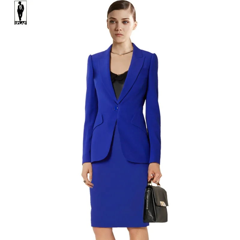 Royal Blue Skirt Suits 8