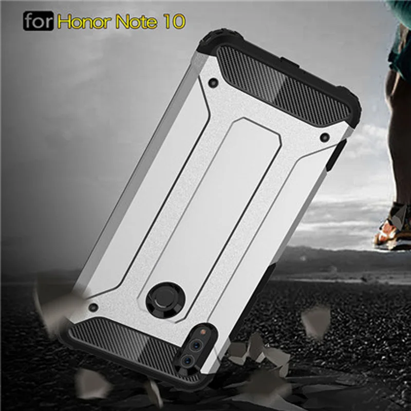 

Soft Silicon + PC Hard Armor Anti-knock Back Cover Case For Huawei Honor Note 10