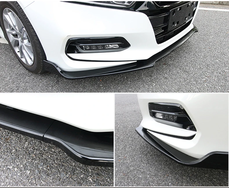 Для Honda Accord Sedan защита переднего бампера для губ спойлер комплект для кузова наклейка декоративная полоска Стайлинг автомобиля