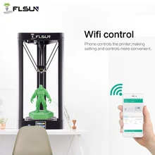 Flsun-QQ-3D принтер, полностью металлическая рамка с высокой точностью, высокоскоростной сенсорный экран, wifi комплект, большой размер, автоматическое постоянное выравнивание