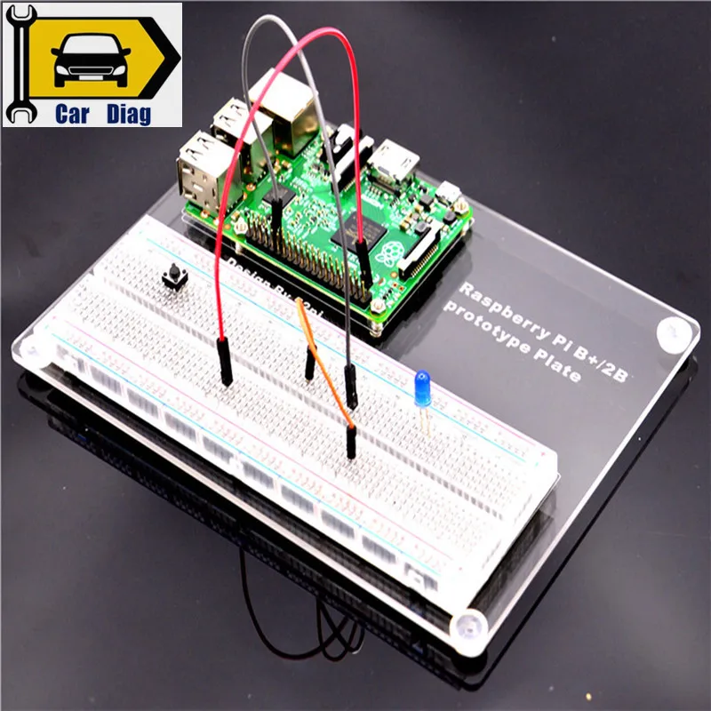 Монтажная плата для макетного эксперимента с прототипом Raspberry Pi B + и 2 Model B|plate|plate