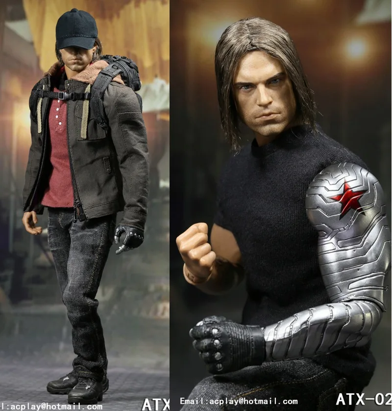 1/6 scale figure doll Captain America Civil War Bucky Barnes Sebastian Stan 12" Action figure