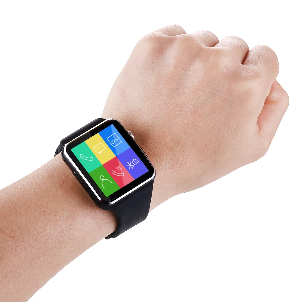 ITORMIS X6 Bluetooth Smart Watch Smartwatch Curve Touch Screen Phone Sport Fitness Pedometer Camera for Android PK DZ09 GT08 A1