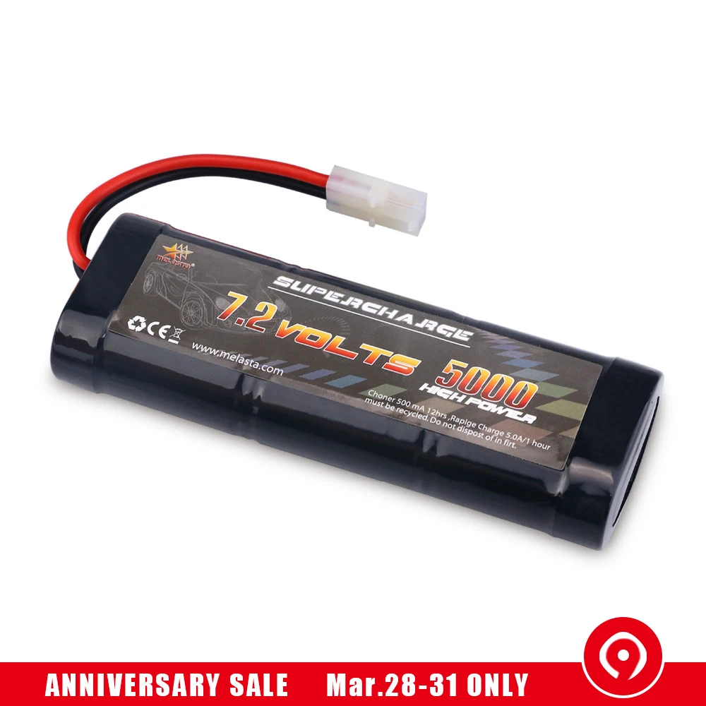5000mAh 7 2v NiMh RC Toy Battery Flat Racing car replacement battery for RC Airplane Helicopter