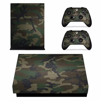 

Camouflage Removable Skin Sticker Decal For Microsoft Xbox One X Console and 2 Controllers For Xbox One X Skins Sticker Vinyl
