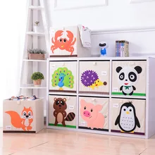 Loading children's toys storage box cute folding cartoon snacks storage box baby clothes finishing basket cloth art artifacts