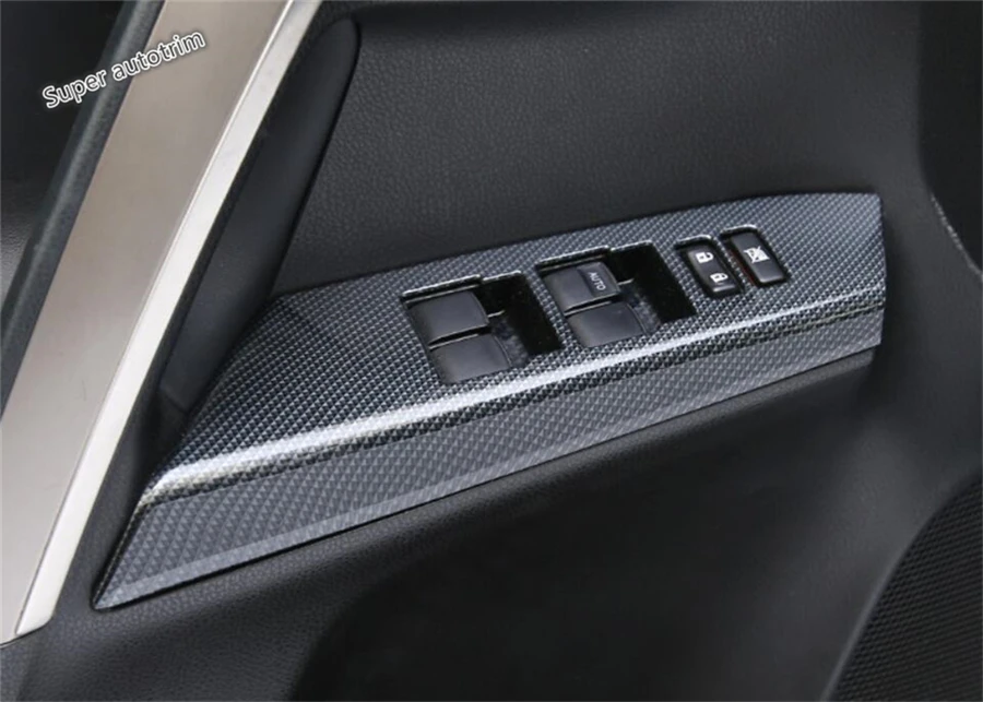 

Lapetus For Toyota RAV4 Rav 4 2016 2017 2018 ABS Inner Door Handle Holder Window Lift Button Switch Cover Trim